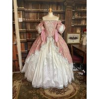Off Shoulder Pink 17th Century Historical Medieval Victorian Prom Dress Rococo Lolita Vintage Princess Wedding Dress Ball Gown