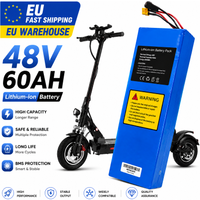 48V 60Ah 2000W 13S4P 18650 Li-Ionen-Akku-Pack mit großer Reichweite und hoher Leistung, mit BMS-Schutz, kompatibel mit den faltbaren Elektrorollern M4, M4 Pro, M5, M5 Pro Style.