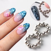 10/20pcs Summer Ocean Wave Cat Eye Nail Magnetic Beads Shiny Flower Marble Water Ripple Effect Magnet Balls DIY Manicure Tools