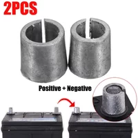 2pcs Car Battery Terminal Converters Post Adaptors Sleeves Positive Negative Sides Post Battery Connections Adapters Car Parts