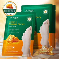 Manuka Honey & Vitamin E Foot Mask - Deep Moisturizing, Exfoliating & Repairing Foot Care for Dry, Cracked Heels