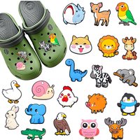 1-20pcs Cartoon Cute Small Animal Series PVC Shoe Charms Accessories DIY Detachable Sandal Wristbands Decorations Gifts