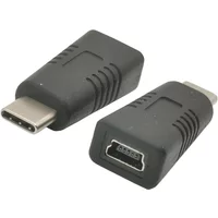 1pc Mini/Micro USB Female to Type C Male Adapter Durable Anti Corrosion Portable Phone Converter Charging Data Transfer Adapter