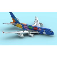 3768 PCS MOC Emirates Airbus A380 Dubai Line Livery Model DIY Building Block Toy - Holiday and Birthday Gift