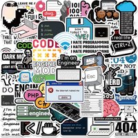 50pcs Funny Cartoon Software Engineer Stickers IT Programming Decals For Laptop Water Bottle Phone Geek Waterproof Graffiti