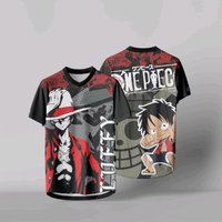 2026 Summer One Piece Luffy Retro Cosplay T-shirt Men's Oversized 3D Printed Short-sleeved Family Unisex Children's Sports Shirt