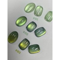 1-3pcs ZH Night Movie Star Bamboo Cat Eye Gel Nail Polish 2025 Summer Autumn Super Flash Green Light Ceramic Glass Bead Nail Art
