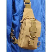AliExpress NONE Khaki Outdoor Sports Cycling Single-Shoulder Bag, Mobile Phone Bag, Camouflage Tactical Single-Shoulder Backpack, One Set