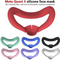 Silicone VR Facial Interface Sweatproof Mask Face Cushion Washable Face Cover Pad Replacement for Meta Quest 3 Accessories