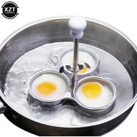 Stainless Steel Poached Egg Maker Egg Pan Cooker Poacher Non-Stick Eggs Cup Steaming Cooking Tool Kitchen Gadgets