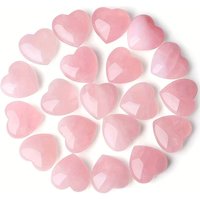 AliExpress NONE 15/30/50PCS 20MM Heart Shape Stone Crystal Rose Quartz Love Healing Stones Irregular Mineral Gravel Specimen Home Garden Decor