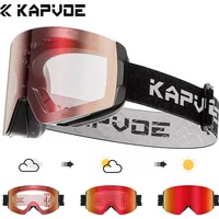 KAPVOE Magnetic Snow Goggles Double Layer Anti-Fog UV Protection for Skiing Snowboarding High-definition Clarity Unisex Skiing