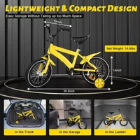 AliExpress NONE NEW 14Inch Kids Bike w/Training Wheels for Girls and Boys, Children Bicycle with Handbrake & Height Adjustable Toddler Bikes 3-6