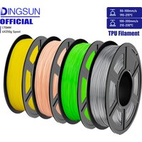 DINGSUN TPU Filament 1.75mm , 98A Flexible Soft 3D Printing Filament 250g/500g/1000g Spool