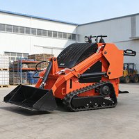 High-efficiency Tracked Skid Steer Loader, Diesel, CE Certified, Small Tracked Loader, Suitable for Indoor Operation.