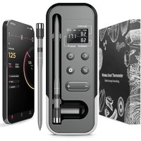 Smart Bluetooth BBQ Thermometer Wireless Meat Probe Kitchen Cooking Thermometer for Grill Oven Food Temperature Monitoring Alarm