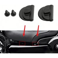 Motorcycle Battery Cover Side Panel For Harley 883 1200 48 ABS Plastic Black Chrome Retro Style Side Cover Snap Clip Fastener