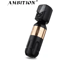 Ambition Tattoo Machine Rotary Pen Kit 2400mAh Wireless Kuark Power Supply Permanent Makeup Eyebrow Lip Tattoo Beginner Artister