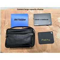 Retro Leather Crossbody Bag for Men And Women Single Shoulder Handheld Camera Bag Motorcycle Style Casual Pure Color
