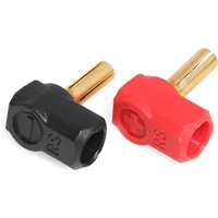 2pcs 4mm L-Shape Metal Heatsink Bullet Plugs Grips for 1/10 RC Off-Road Truck Car Upgrade Parts