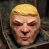 Scary Old Man Mask with Messy Brown Hair - Realistic Latex Full Face Horror Mask for Adults, Halloween Cosplay Costume