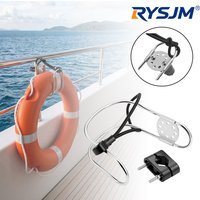 1/2/4 pcs Adjustable Horseshoe Lifebuoy Bracket Marine Hardware Boat Life Buoy Holder Ship Lifebuoy Bracket for Yacht Boat Ship