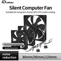 LDPCSJ 8cm 9cm 12cm Quiet Computer Fan Silent PC Fans For Computer PC Case GPU CPU Cooler Radiator Cooling