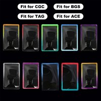 10 X Graded Card Case FIT for GBS/CGC/ACE/TAG Slab Case Soft TPU Frame + High Definition PC for Trading Card Stackable