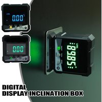 Green Backlit Digital Angle Finder Smart Level Box Magnetic Base Auto-Rotating Display Slope Meter for Woodworking Saw