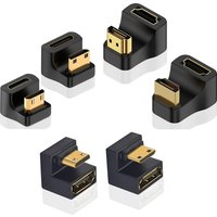 8K UHD U Shape 180 Degree HDMI-compatible2.1 Adapters Up Down Mini-HD to HD Extender for Monitor HDTV Tablet Camcorder Laptop