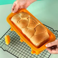 1pc Silicone toast baking tray rectangular bread mold silicone easy to demould cake baking tray DIY baking tool