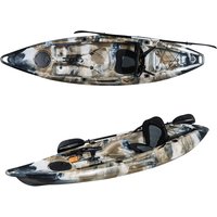 Plastic Portable Fishing Basic Sit-on-Top Kayak 2 Person Kids+Adult
