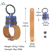 MAXIMUMCATCH DE096 Magnetic Net Release Heavy Duty Cord&Leather Strap Wading Quick-Release Landing Net Holder