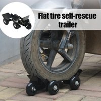 Electric Vehicle Emergency Trailer Tire Pusher Tire Skates Motorcycle Scooter Tire Dolly With 5 Wheels Flat Tire Emergency Tool