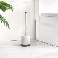 Nicoman Squircle White Toilet Brush & Holder With Silicone Head
