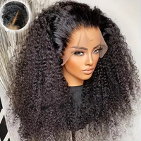 200% Density Jerry Curly 13x6 Human Hair Wigs 13*4 HD Lace Front Human Hair For Black Women Brazilian Curly Wigs Natural Color