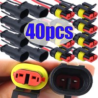 Car Waterproof Connector 2-pin Auto Motorcycle Scooter Marine Waterproof Male Female Electrical Connector Plugs with Wire
