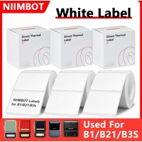 Niimbot White Thermal Label 1Roll Waterproof Sticker Self-Adhesive UV Paper For B1 B21 B3S Mini Label Printer Price Tag Printing