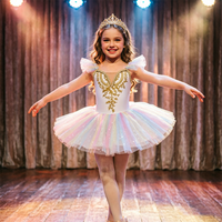 Toddler Girls Skirted Ballet Leotard Princess Tutu Dress Kids Dancewear Stage Performance Costume
