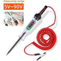 6V 12V 24V Car Truck Voltage Circuit Tester Pen, 5V-90V Digital Display Auto Test Light Probe for Automotive