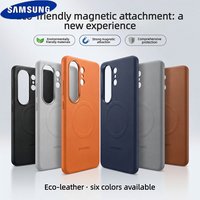 Samsung Premium Leather Magnetic Original Case For Galaxy S26 Ultra S26 Plus S26+ 5G For Magsafe Wireless Charging Bumper Cover