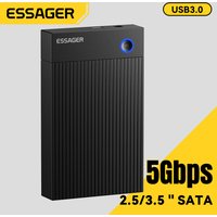 Essager 3.5-inch SATA 3.0 Hard Drive Enclosure Dock 5Gbps USB3.0 UASP+TRIM Tool-Free External Case For 2.5/3.5 Inch SATA HDD/SSD