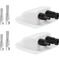 1/2pcs Solar Panel Double Hole Wire Cable Entry Gland Sealing Box Cable Connector Waterproof For RV Caravan Motorhome Boats