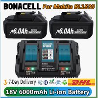 18V 6000mAh Ersatz Akku Für Makita BL1830 6A Ladegerät Kompatibel Für BL1860 BL1850 BL1840B BL1830B 6,0 Ah Werkzeug Akku
