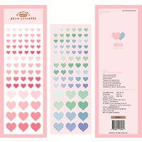 2 pcs/set Korean Import Brand BONITO Gradient Heart Paper Stickers Scrapbooking Diy Journal Stationery Deco Aesthetic Sticker