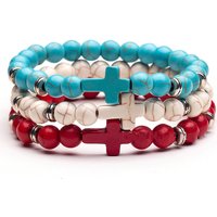 Stylish Beaded Bracelet Natural Turquoise Everyday Wear Natural Stone Beads Bracelet Women Bracelet