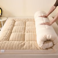 Milk fiber autumn winter thickened mattress for home bedroom soft tatami dormitory student mattress, rental mattress with fleece