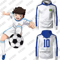 Anime Nankatsu Captain Tsubasa Print Men's and Women's Hoodie Autumn Casual Pullover Oversized Sweatshirt Sports Jersey Kids Top