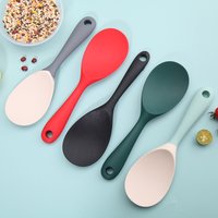 Hanging Silicone Rice Spoon Kitchen Ladle Non-stick Saucepan Electric Rice Cooker Cooking Scoop with Holes Household Items