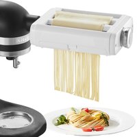 SucceBuy Nudelaufsatz für KitchenAid Standmixer, 3-in-1-Nudelrollenschneider-Set aus Edelstahl, inklusive Blechrolle